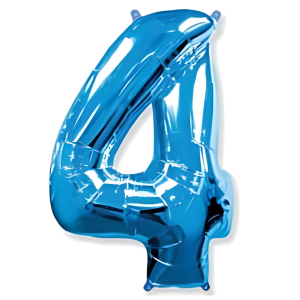 BALAO METALIZADO MAKE + 4 AZUL 100CM