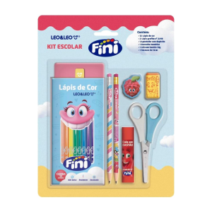 Kit  Material Escolar Fini 18 peças - LEO&LEO