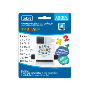 Carimbo de tabuada roller com refil - Tilibra