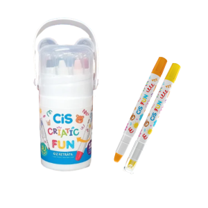 Giz de Cera Retrátil Criatic Fun 12 Cores - Cis