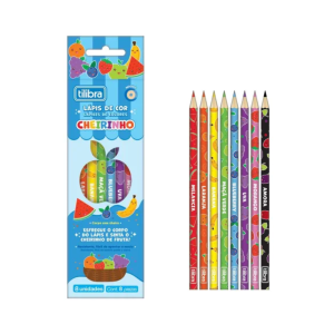 Lápis de Cor com Cheirinho de Frutas 8 unidades - TILIBRA