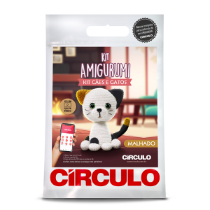 KIT AMIGURUMI CIRCULO COLEÇÃO CÃES E GATOS 