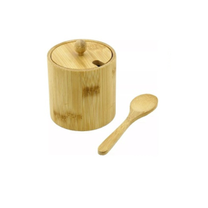 POTE DE BAMBU COM COLHER CASITA
