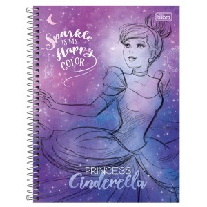 CADERNETA ESPIRAL CAPA DURA PRINCESAS 1/8 110MMX154MM 292338